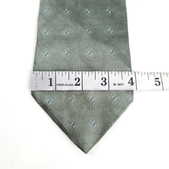 Alexander Julian Men Tie 100% Silk Geometric Green Blue Size 61x4 - NWOT - Picture 4 of 5